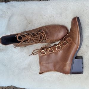 Sorel Cate Laceup Mid heel waterproof leather boot 👢